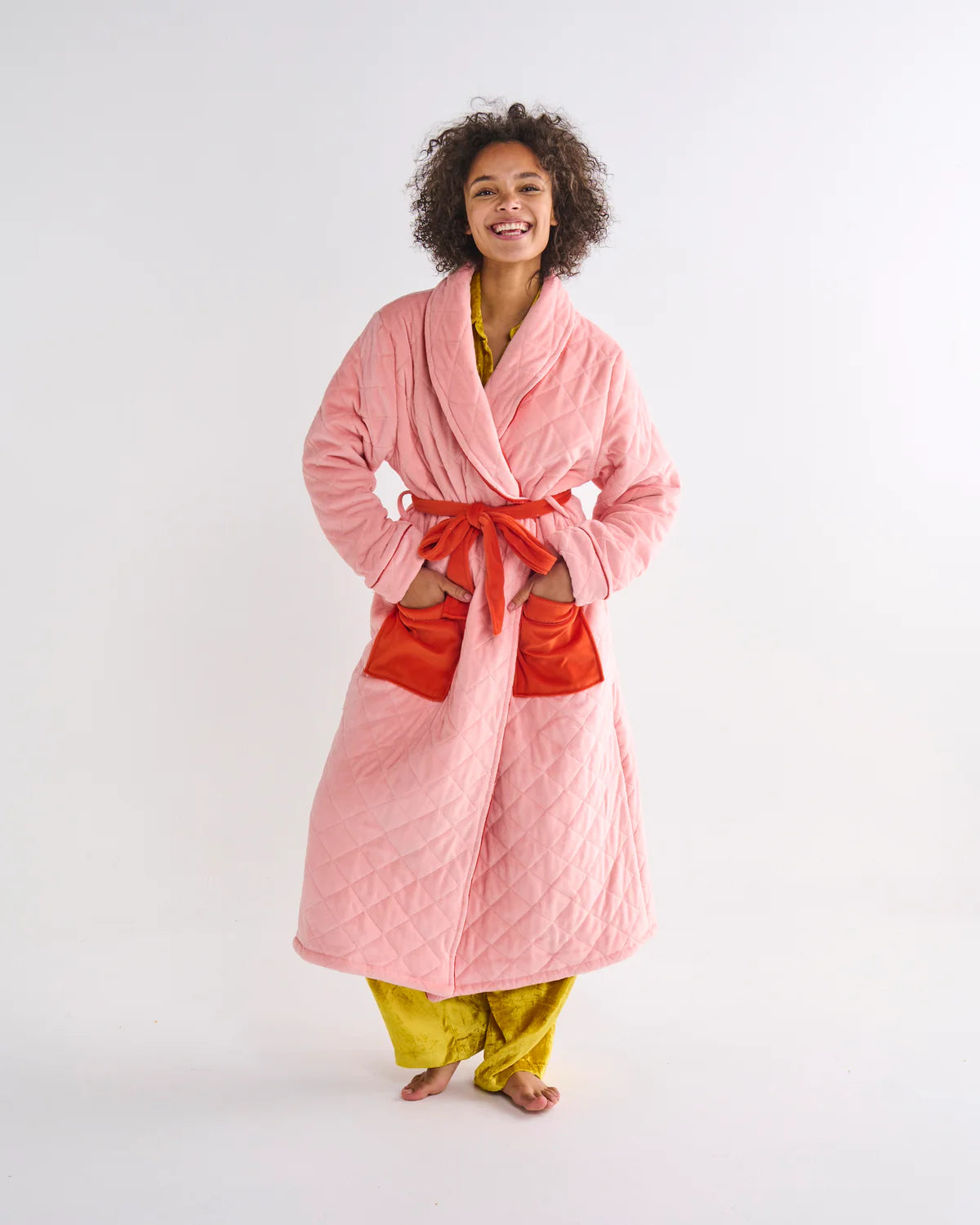 Kip & Co Quilted Velvet Robe