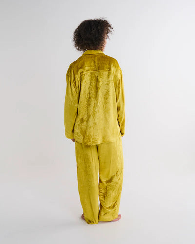 Kip & Co Velvet Long Sleeve Shirt & Pant Pyjama Set