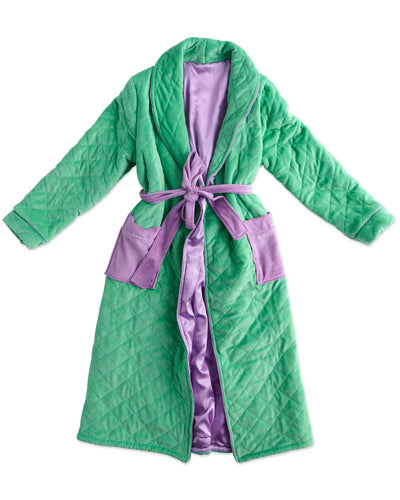 Kip & Co Quilted Velvet Robe