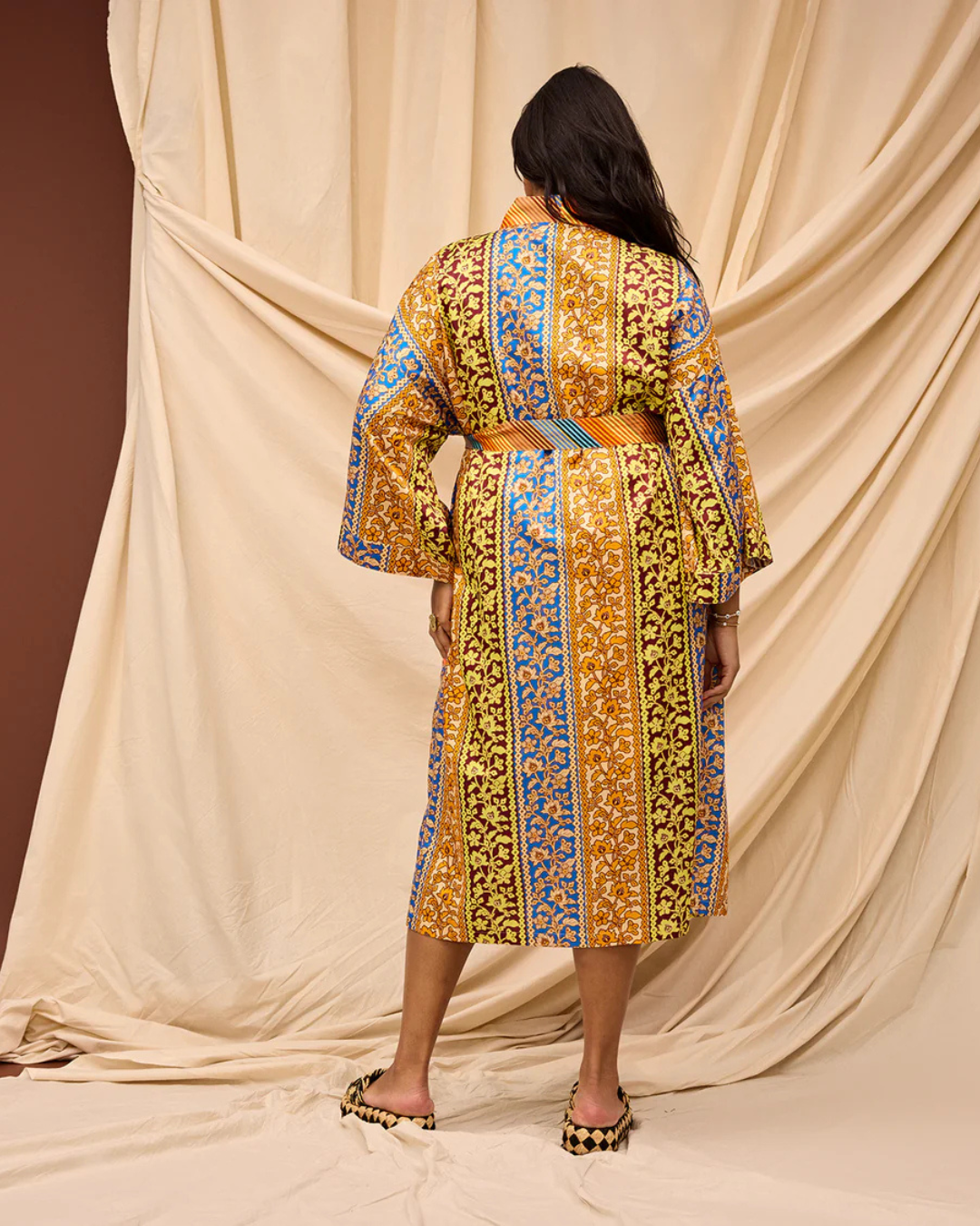 Sage X Clare Cotton Silk Robe