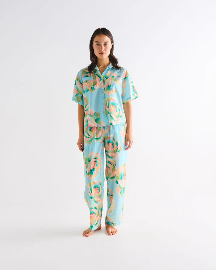 Kip & Co Short Sleeve Shirt & Pant Pyjama Set