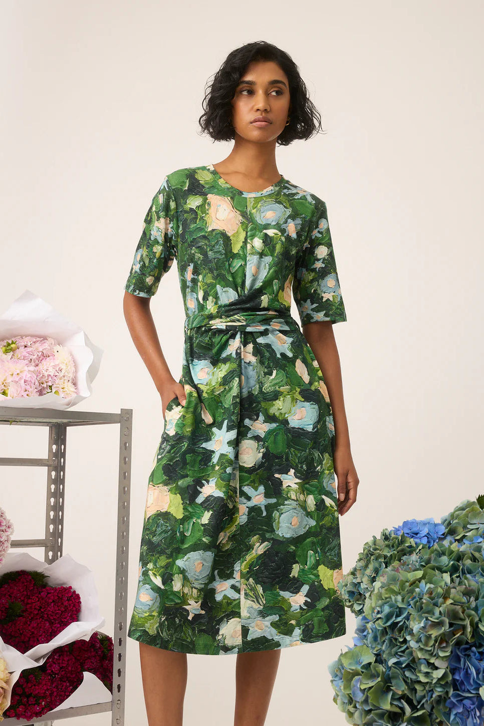 Terra Short Sleeve Wrap Dress