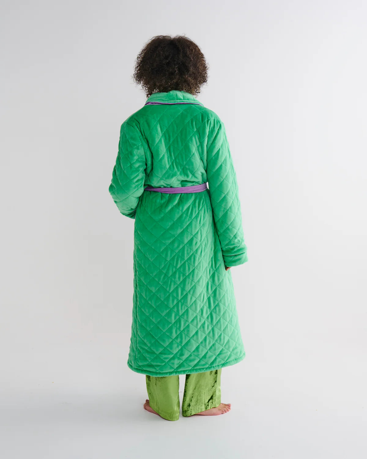 Kip & Co Quilted Velvet Robe