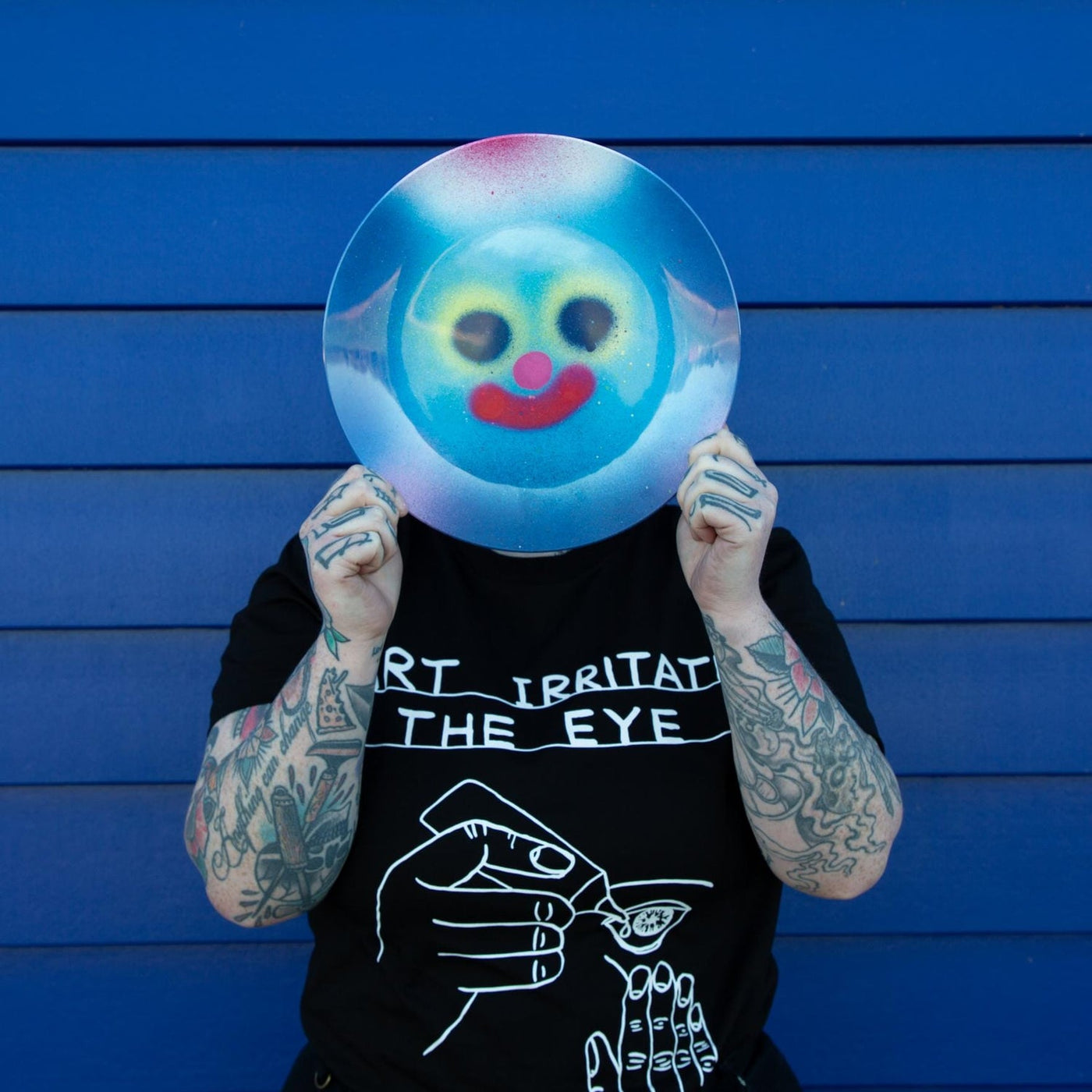 Blue Melamine Plate x Jon Burgerman