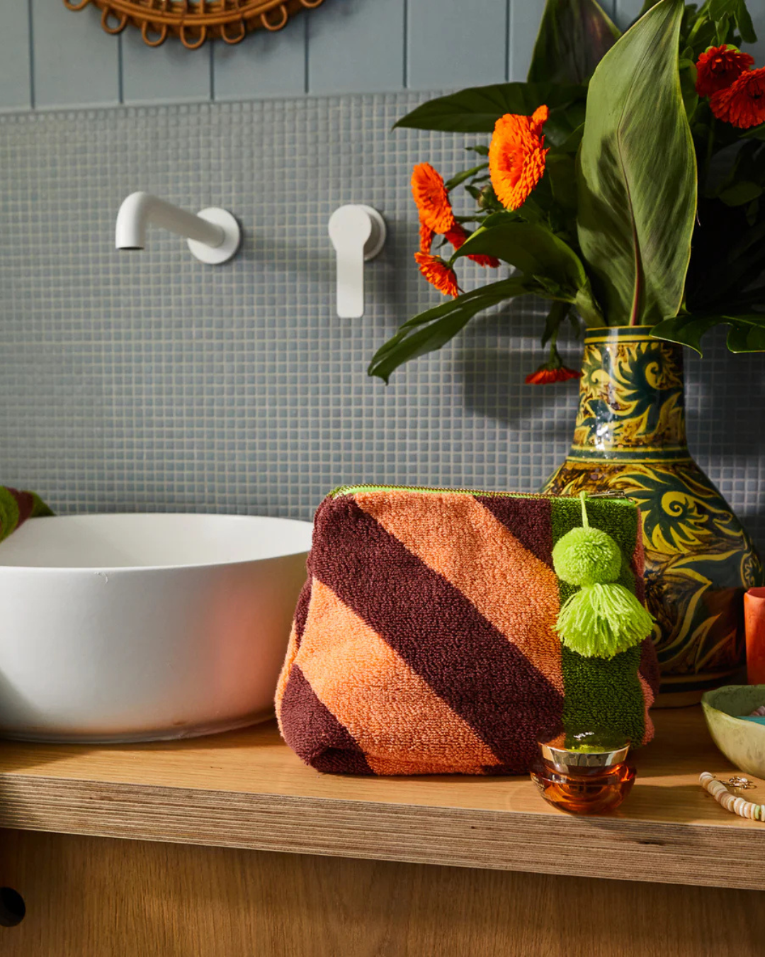 Sage X Clare Terry Pouch