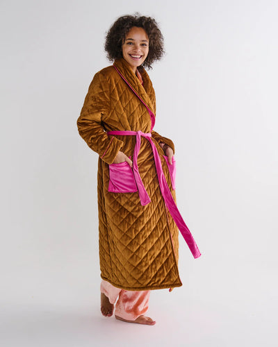 Kip & Co Quilted Velvet Robe