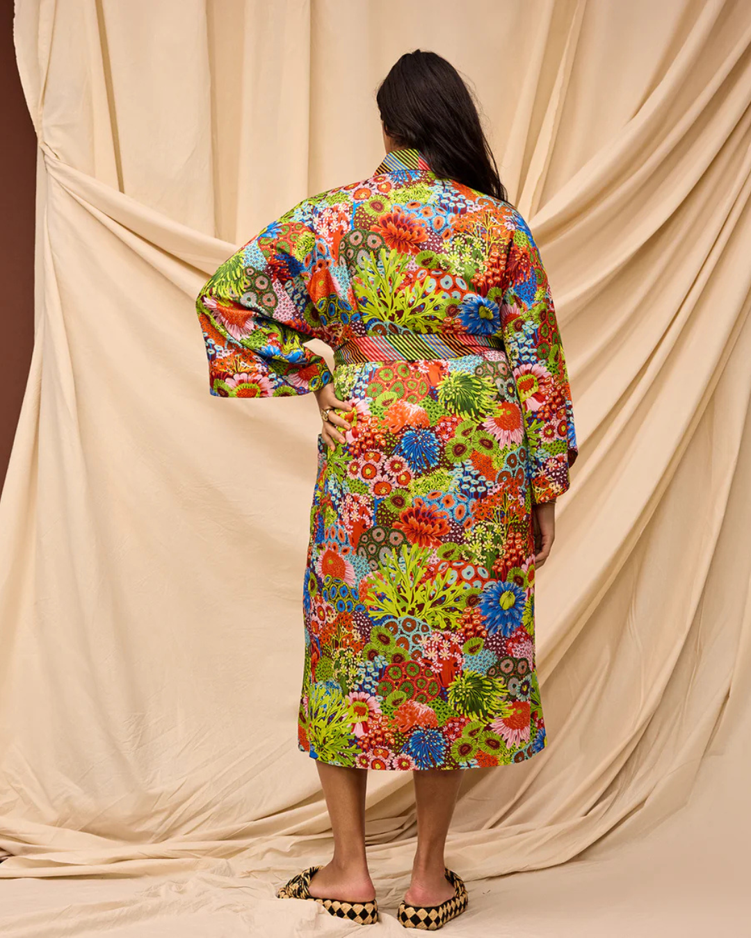 Sage X Clare Cotton Silk Robe