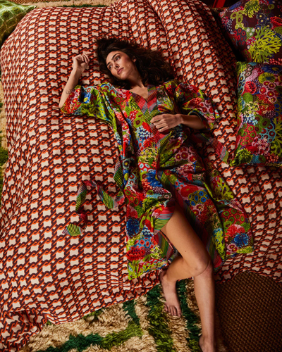 Sage X Clare Cotton Silk Robe