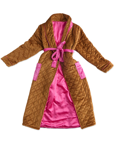 Kip & Co Quilted Velvet Robe