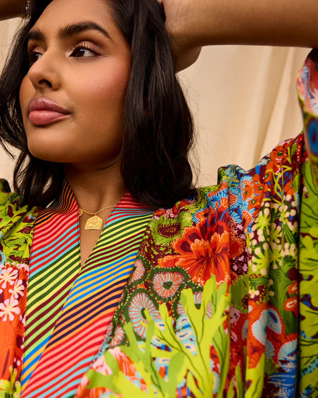 Sage X Clare Cotton Silk Robe