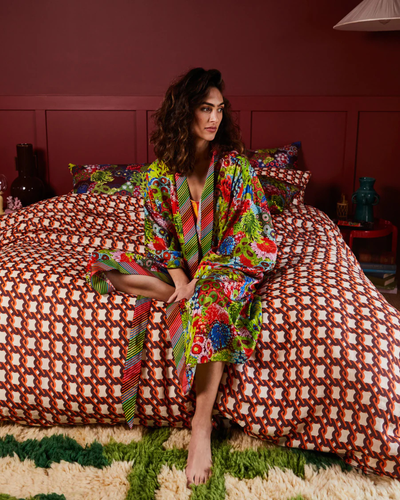 Sage X Clare Cotton Silk Robe