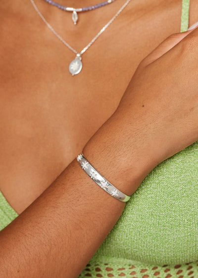 Alina Starburst Silver Cuff