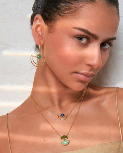 Elise Chalcedony Drop Stud Earring