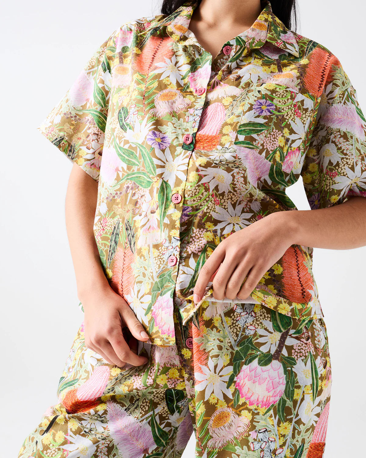 Kip & Co Short Sleeve Shirt & Pant Pyjama Set