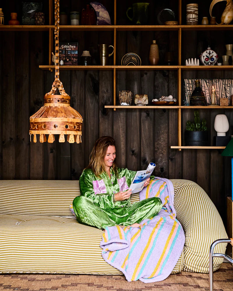 Kip & Co Velvet Long Sleeve Shirt & Pant Pyjama Set