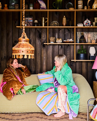 Kip & Co Quilted Velvet Robe