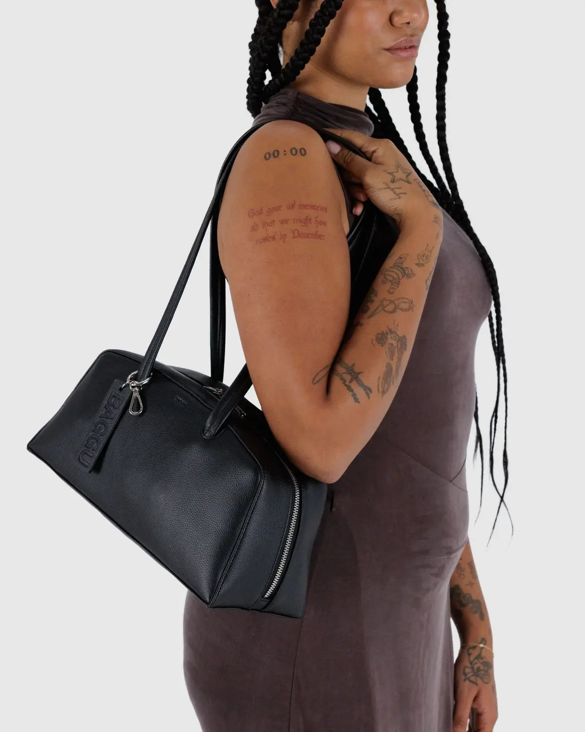 Baggu Recycled Leather Bowler Bag