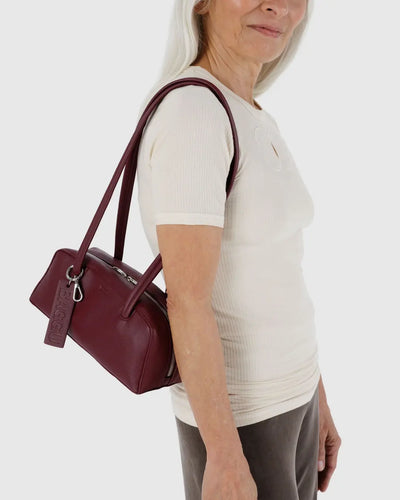 Baggu Recycled Leather Small Bowler Bag