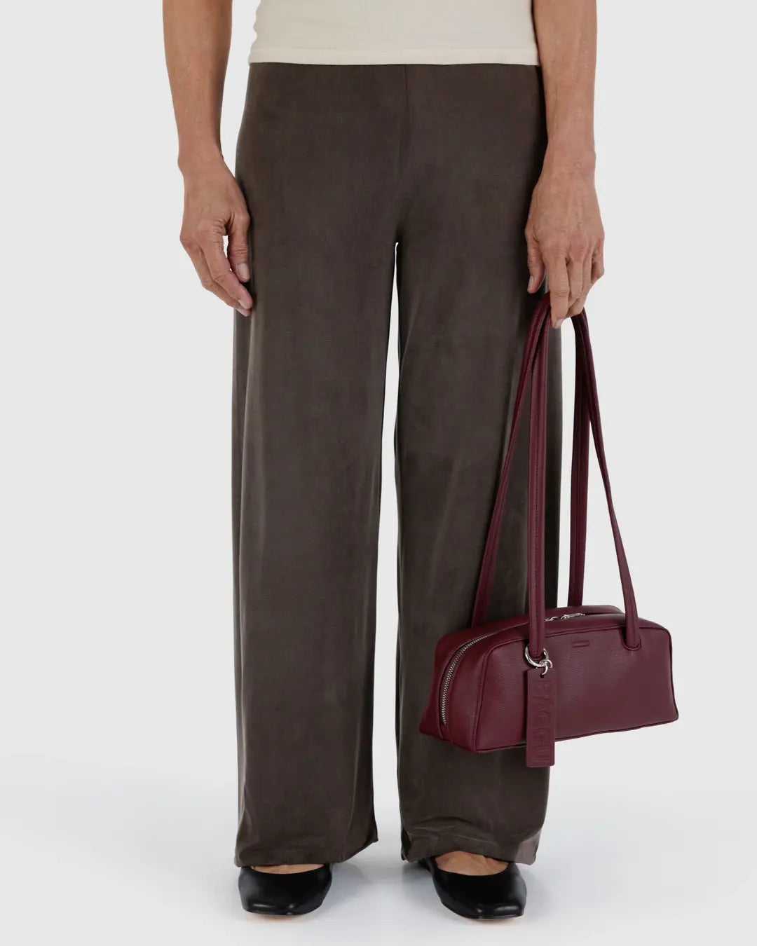 Baggu Recycled Leather Small Bowler Bag