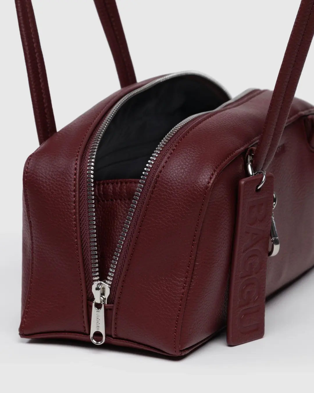Baggu Recycled Leather Small Bowler Bag