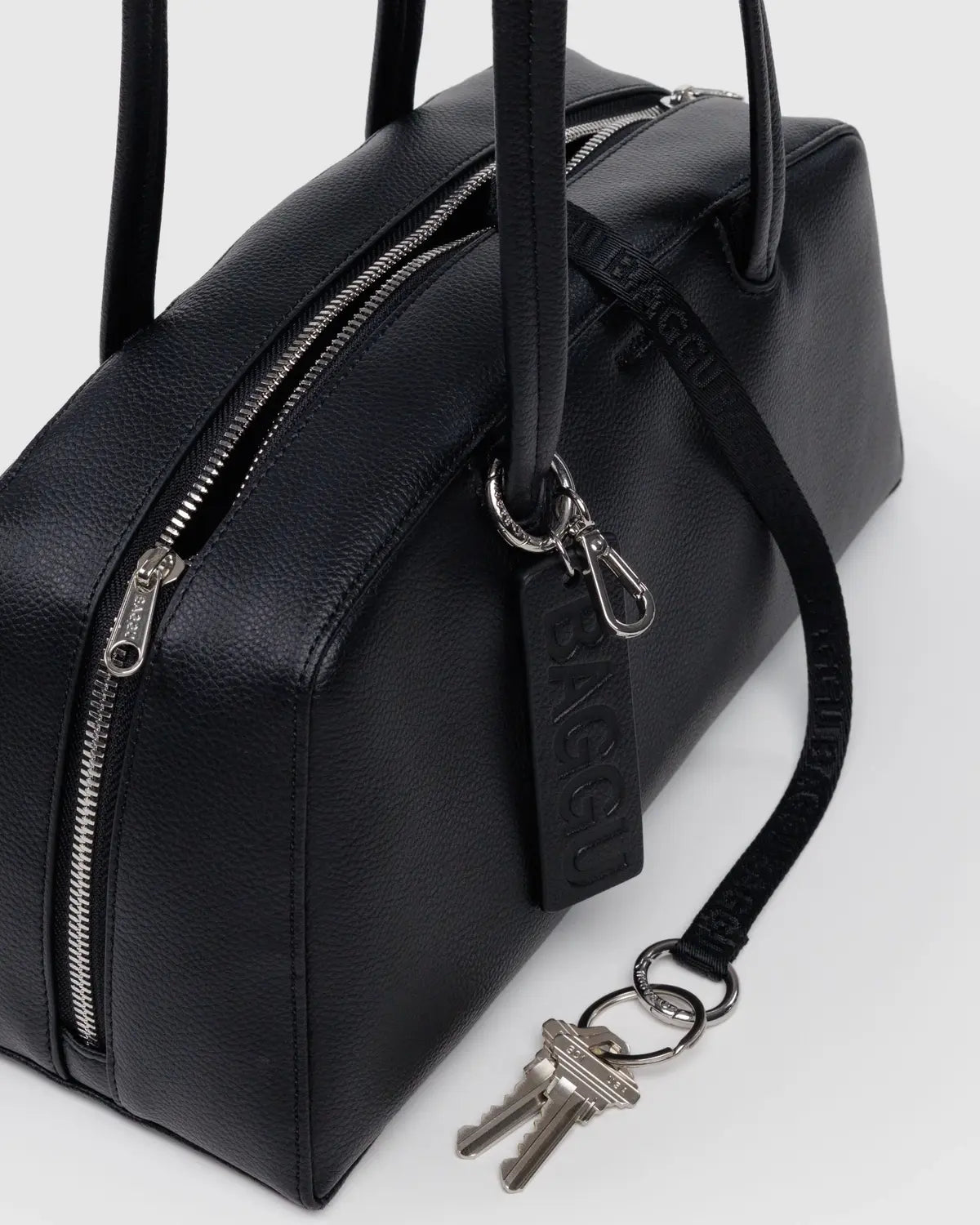 Baggu Recycled Leather Bowler Bag