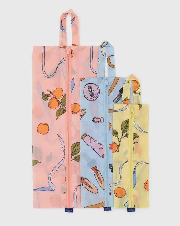★BAGGU★ 3Dジップセット バレエプリント BAGGU 3D Zip Set - Yarn Harbor