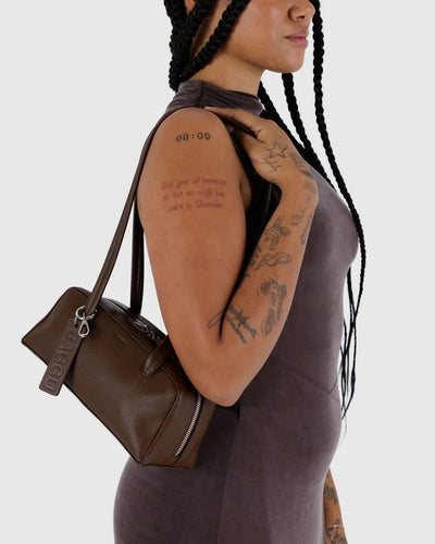 Baggu Recycled Leather Small Bowler Bag