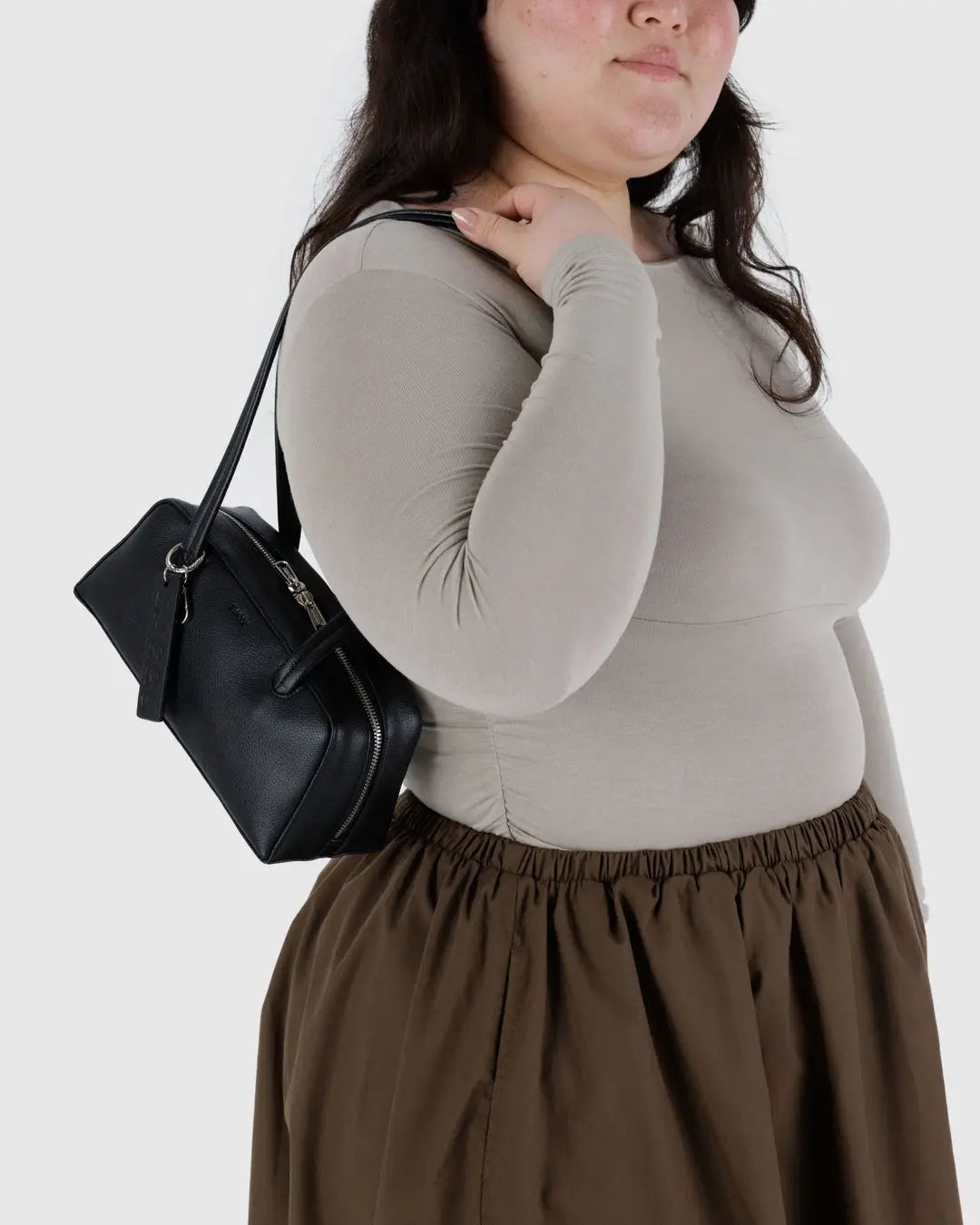 Baggu Recycled Leather Small Bowler Bag