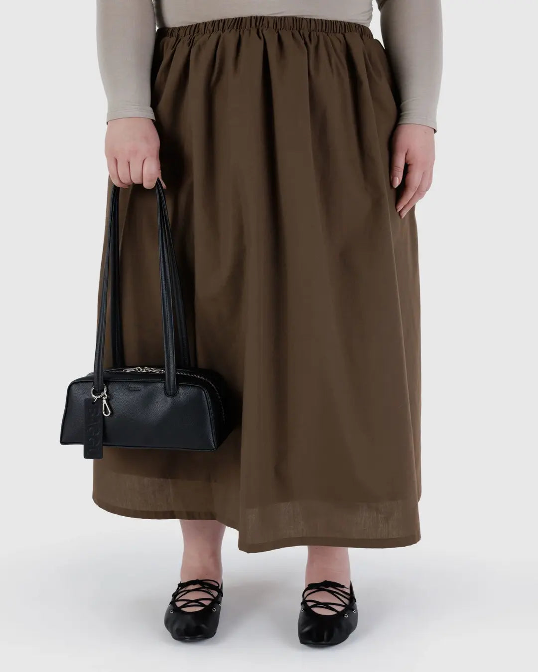 Baggu Recycled Leather Small Bowler Bag