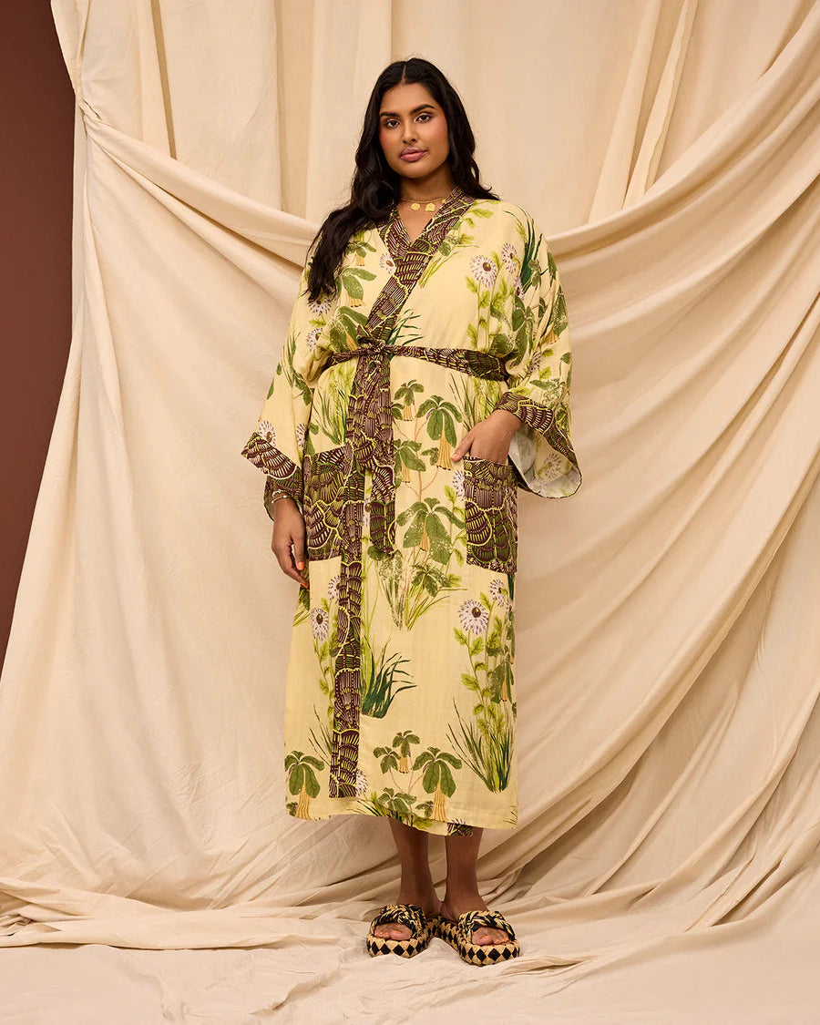 Sage X Clare Cotton Robe