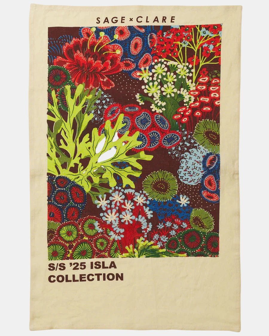 Sage X Clare Linen Tea Towel