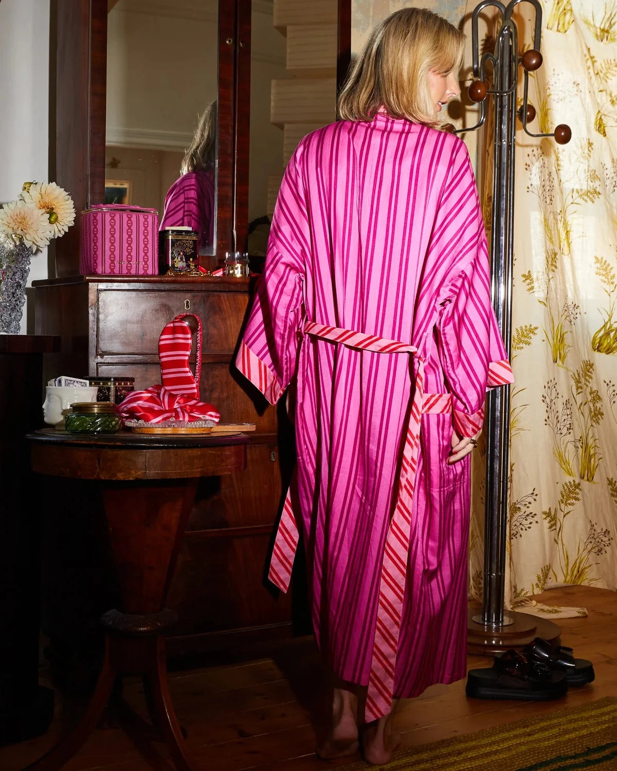 Sage X Clare Cotton Silk Robe