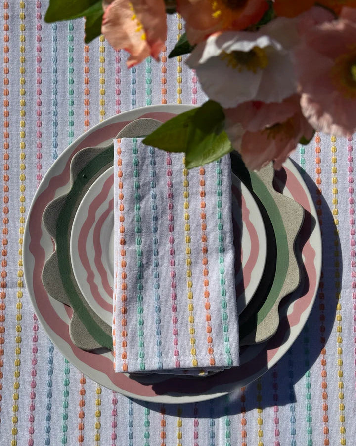 Pastel Dots Cotton Tablecloth