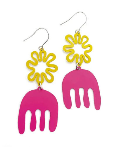 Denz Dangle Earrings / Painted