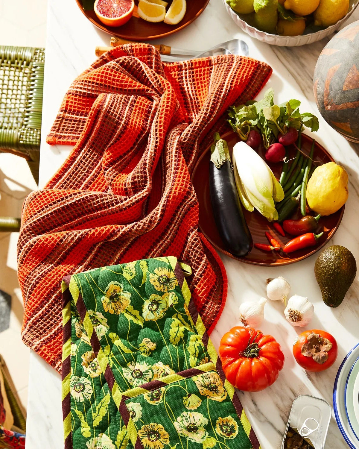 Sage X Clare Waffle Tea Towel