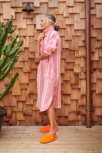 Wildberry Stripe Shirt Dress