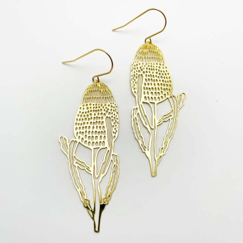 Denz Dangle Earrings / Gold