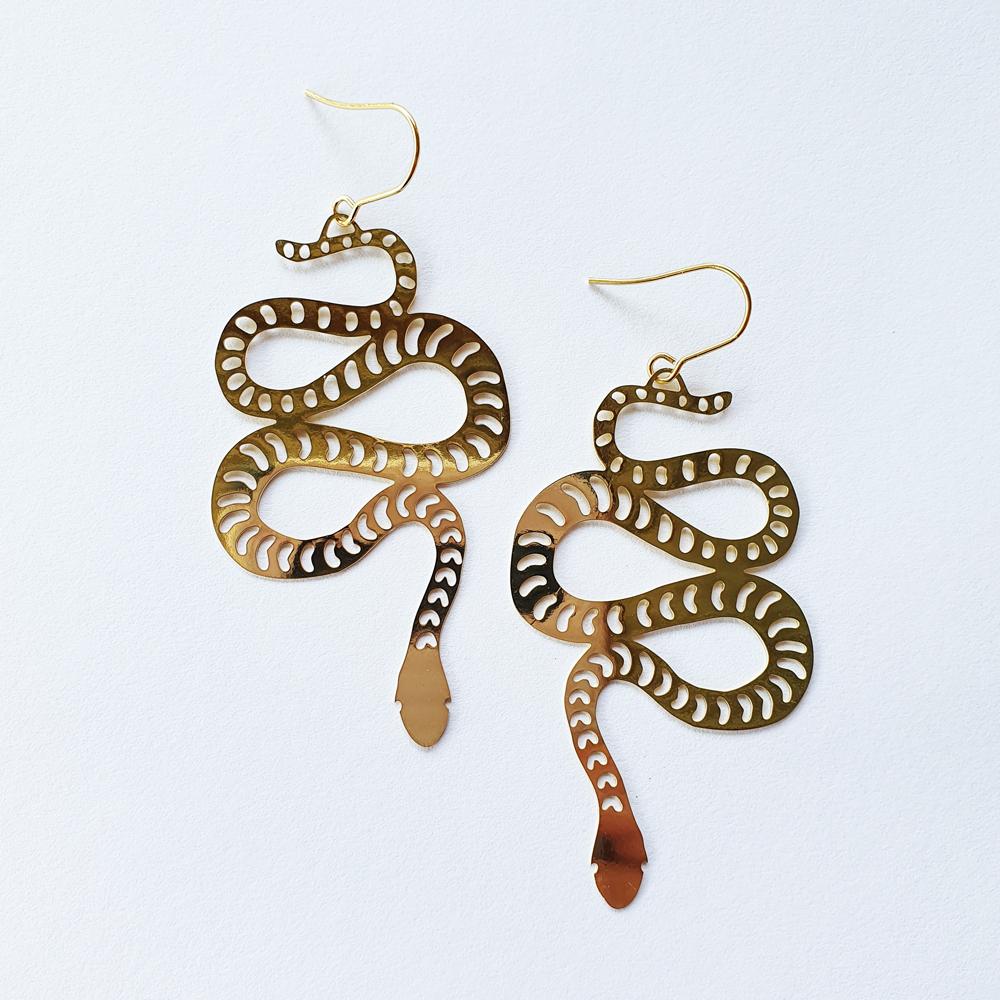 Denz Dangle Earrings / Gold