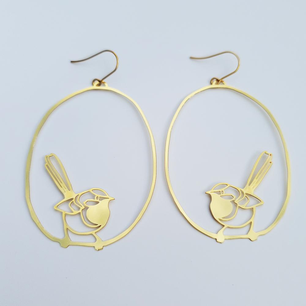 Denz Dangle Earrings / Gold